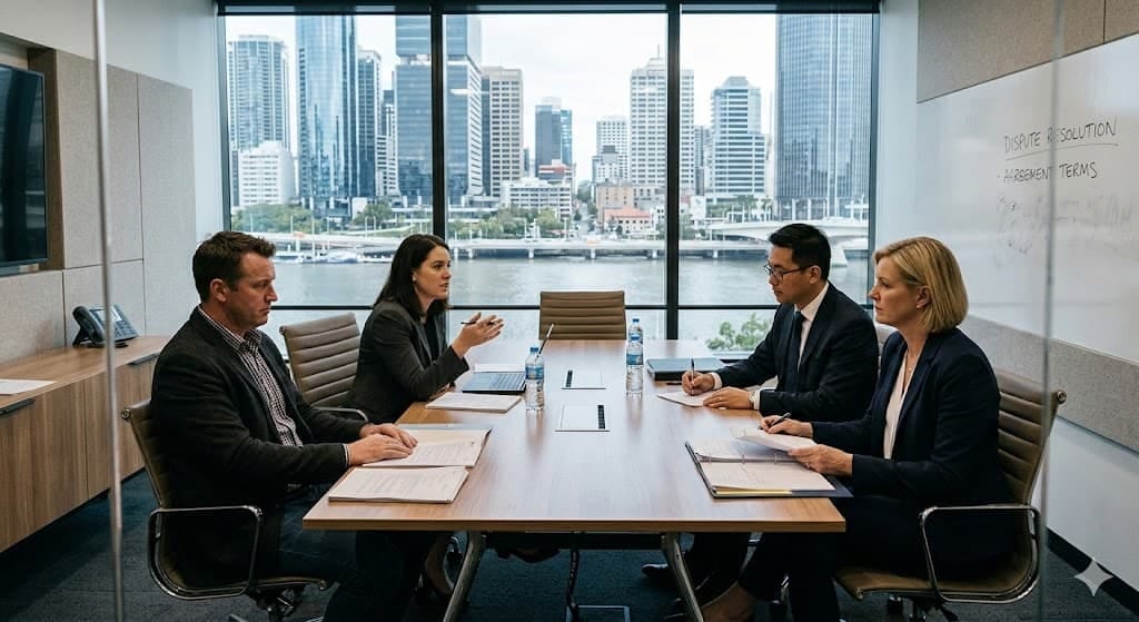A franchisee reviewing a franchise agreement, illustrating common pitfalls for Australian franchisees